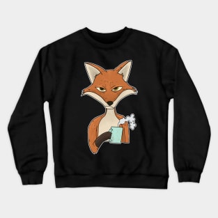 Grumpy Fox with Coffee Morning Grouch Crewneck Sweatshirt